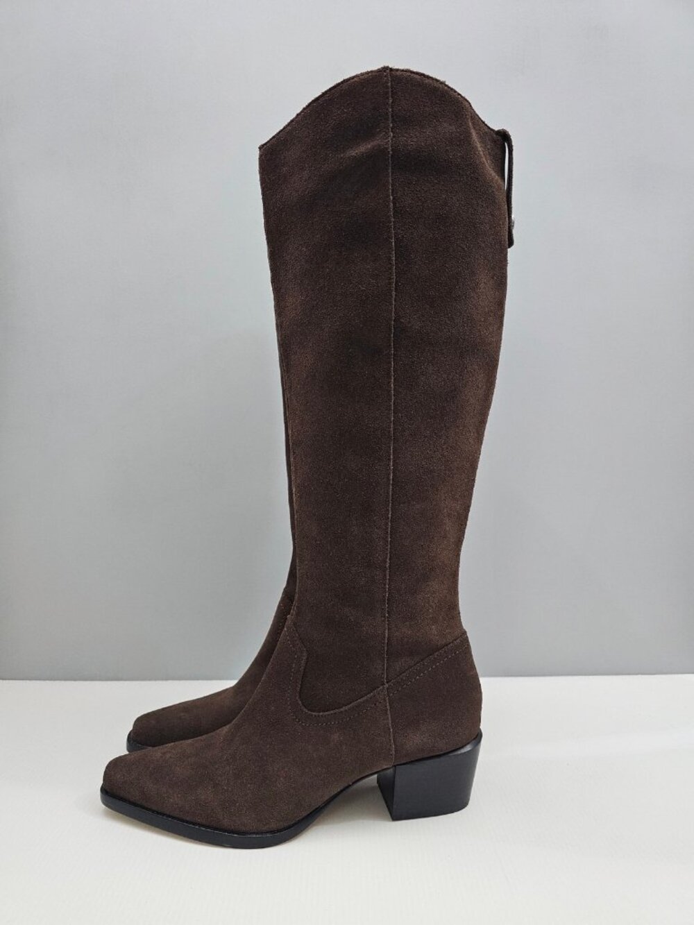 Dolce Vita Virona H20 Knee High Boots Womens 9.5 Brown Suede Waterproof Western